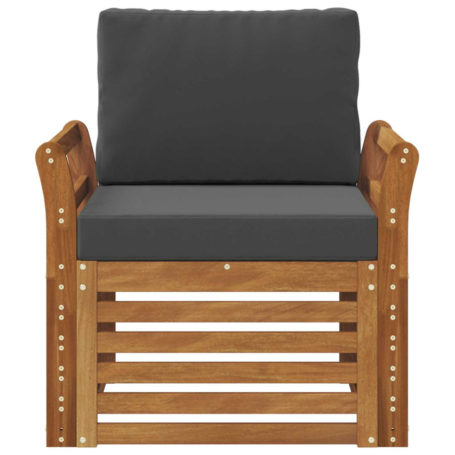 Buiten bankenset met kussen Naturel 75,5 x 63 x 73 cm
