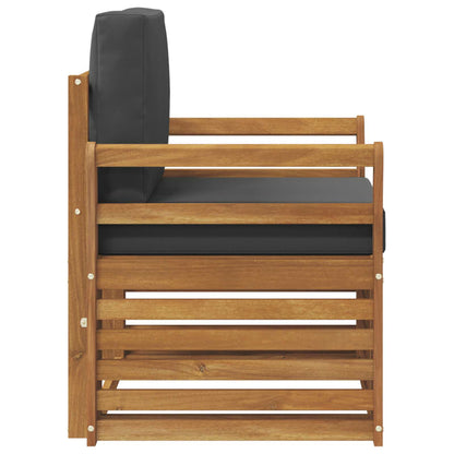 Buiten bankenset met kussen Naturel 75,5 x 63 x 73 cm