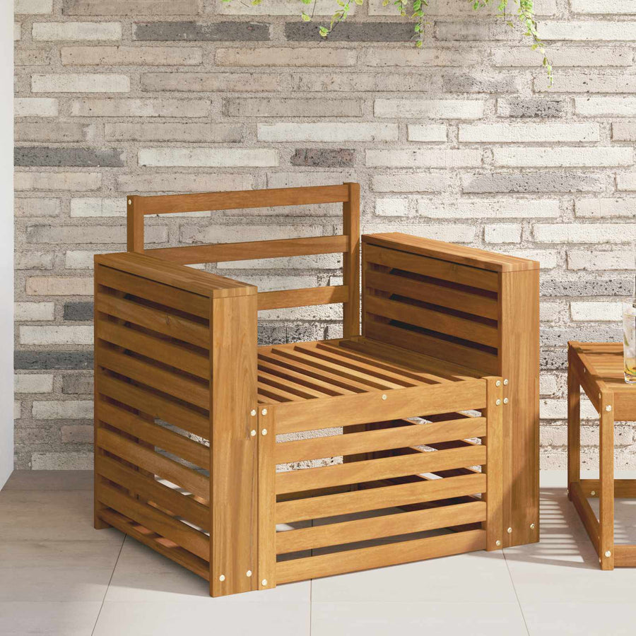 Buiten bankenset Naturel 79 x 63 x 73 cm Massief Acaciahout