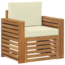 Buiten bankenset met kussen Naturel 79 x 63 x 73 cm