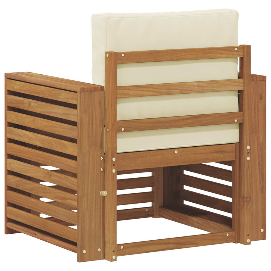 Buiten bankenset met kussen Naturel 79 x 63 x 73 cm