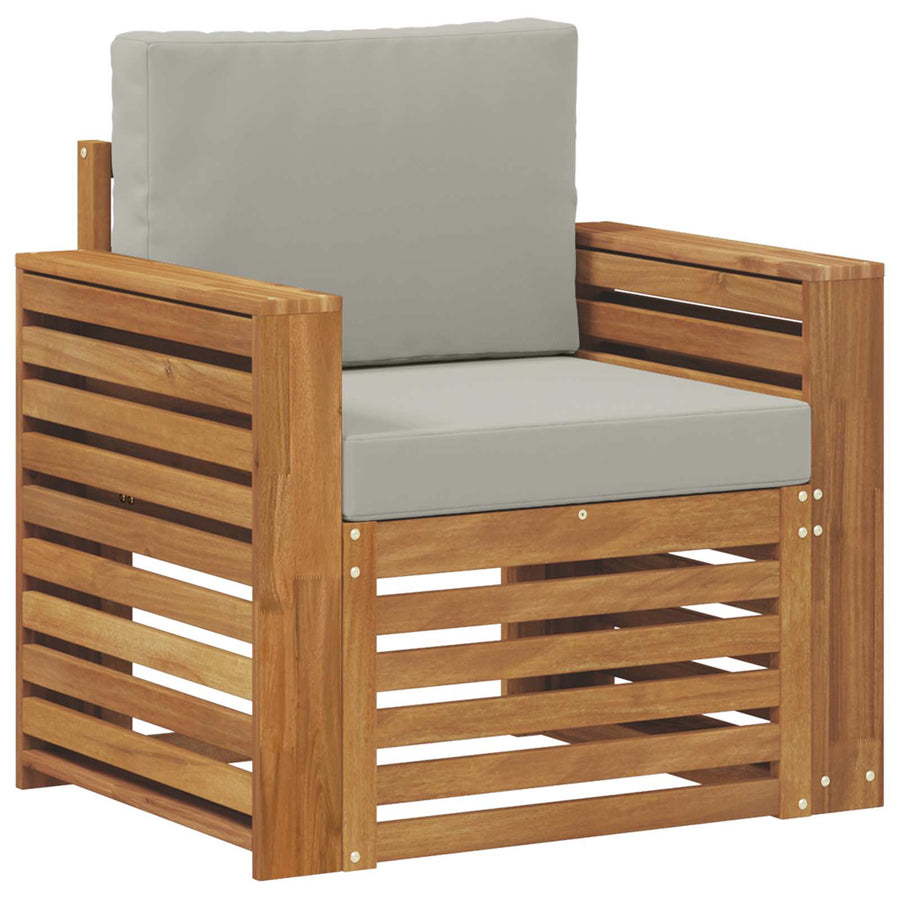Buiten bankenset met kussen Naturel 79 x 63 x 73 cm