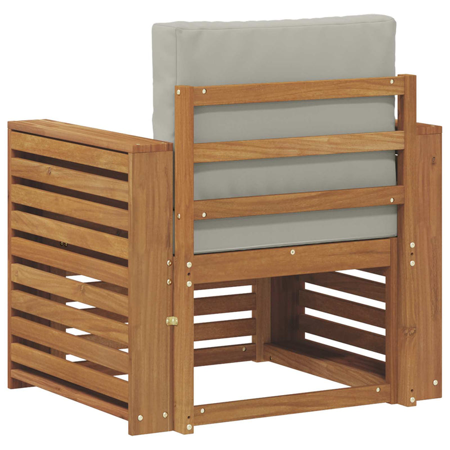 Buiten bankenset met kussen Naturel 79 x 63 x 73 cm