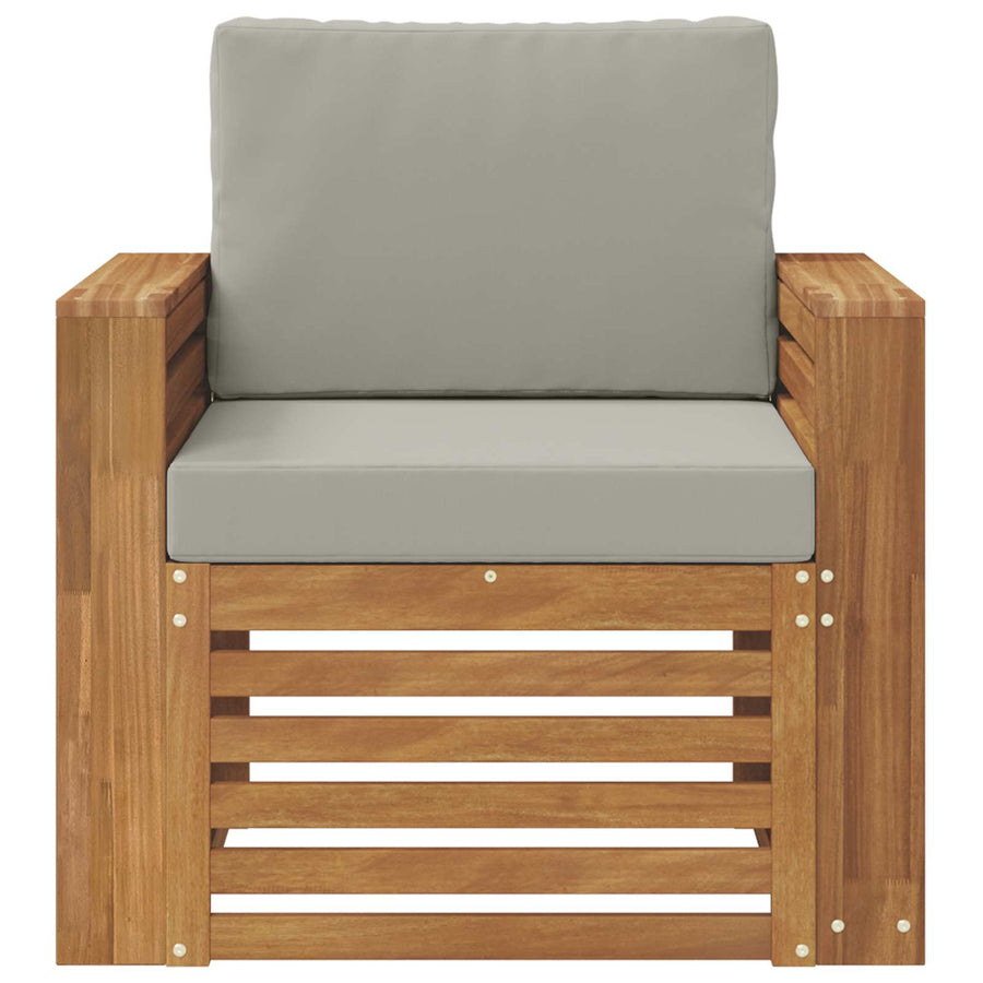 Buiten bankenset met kussen Naturel 79 x 63 x 73 cm