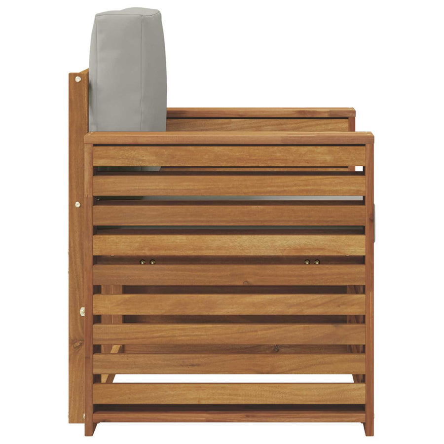 Buiten bankenset met kussen Naturel 79 x 63 x 73 cm