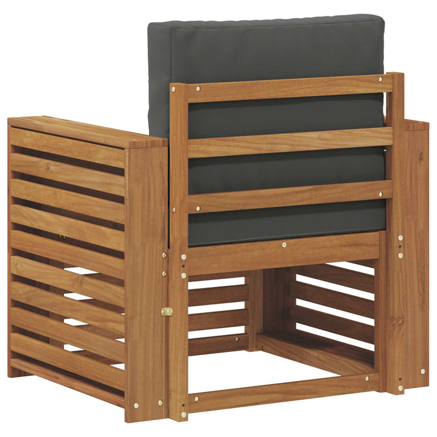 Buiten bankenset met kussen Naturel 79 x 63 x 73 cm