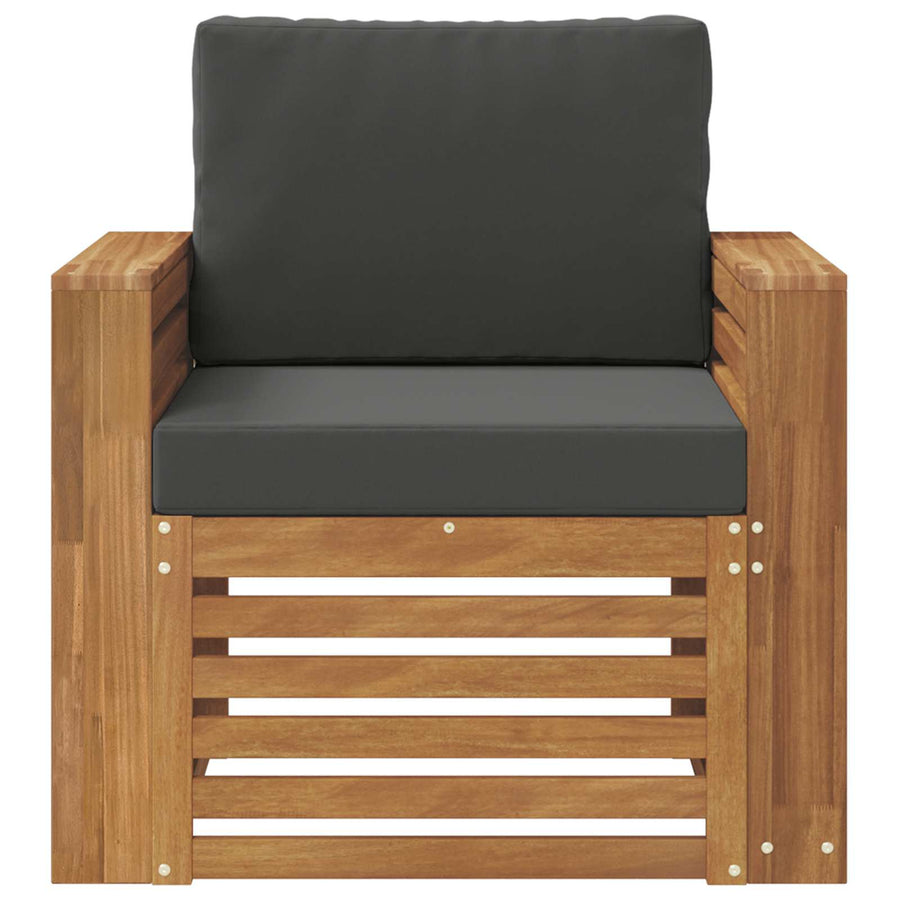 Buiten bankenset met kussen Naturel 79 x 63 x 73 cm