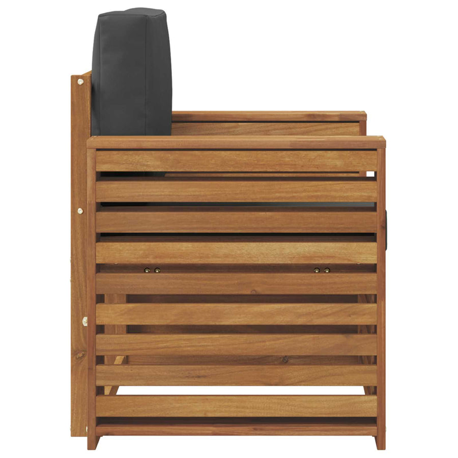 Buiten bankenset met kussen Naturel 79 x 63 x 73 cm
