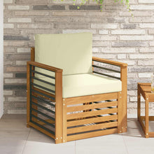 Buiten bankenset met kussen Naturel 71 x 63 x 73 cm