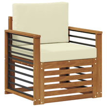 Buiten bankenset met kussen Naturel 71 x 63 x 73 cm