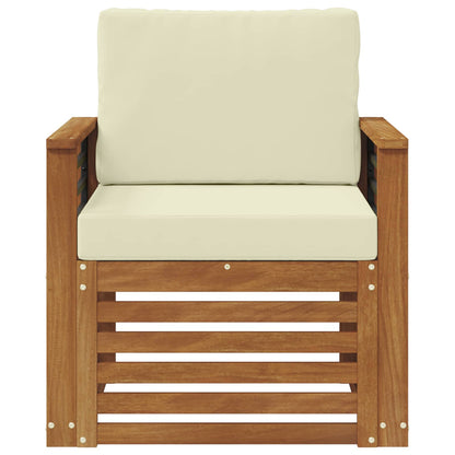 Buiten bankenset met kussen Naturel 71 x 63 x 73 cm