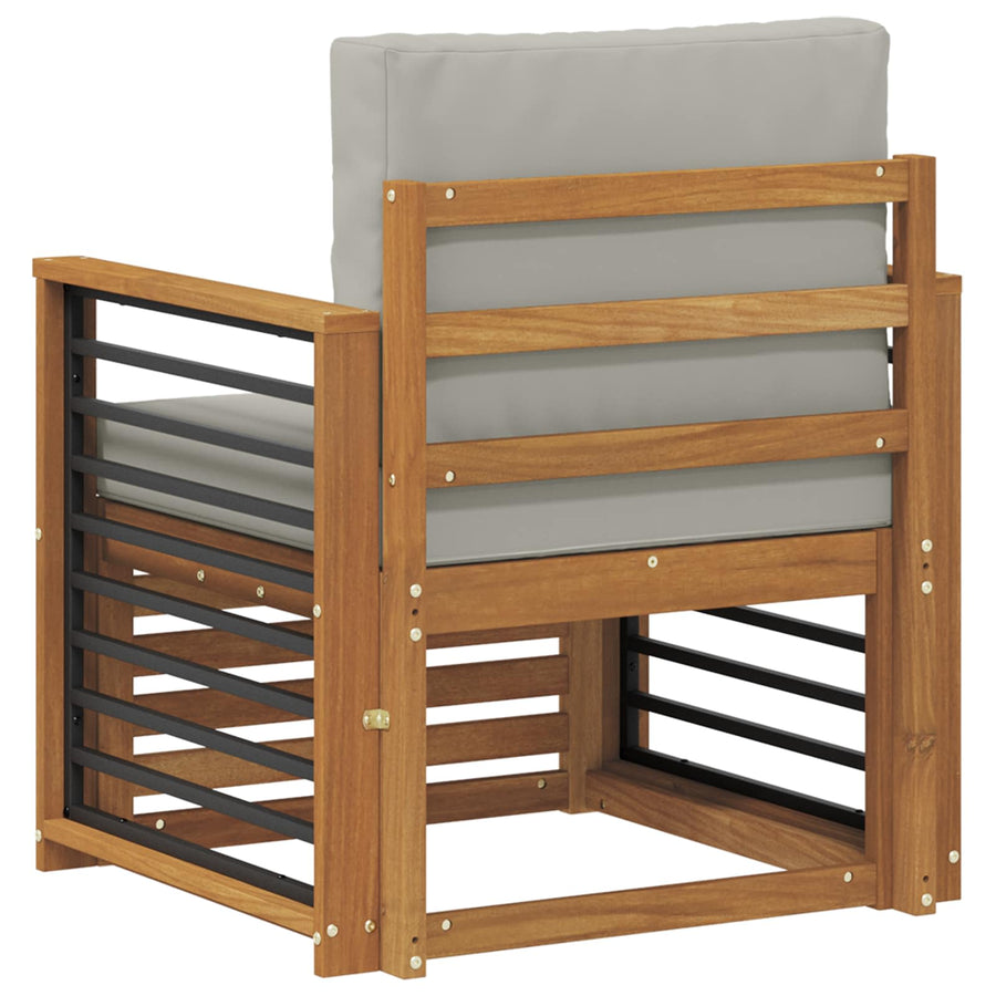Buiten bankenset met kussen Naturel 71 x 63 x 73 cm