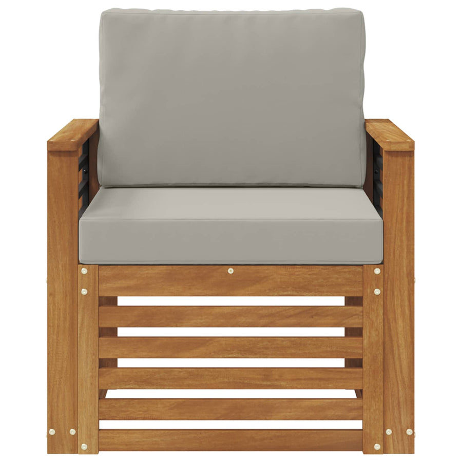 Buiten bankenset met kussen Naturel 71 x 63 x 73 cm