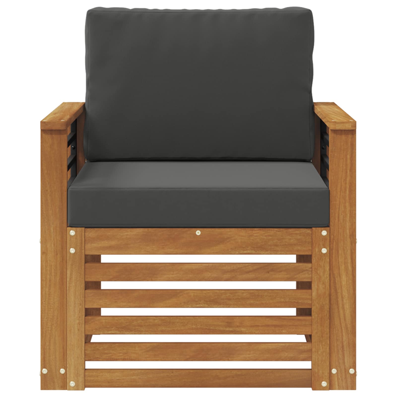 Buiten bankenset met kussen Naturel 71 x 63 x 73 cm