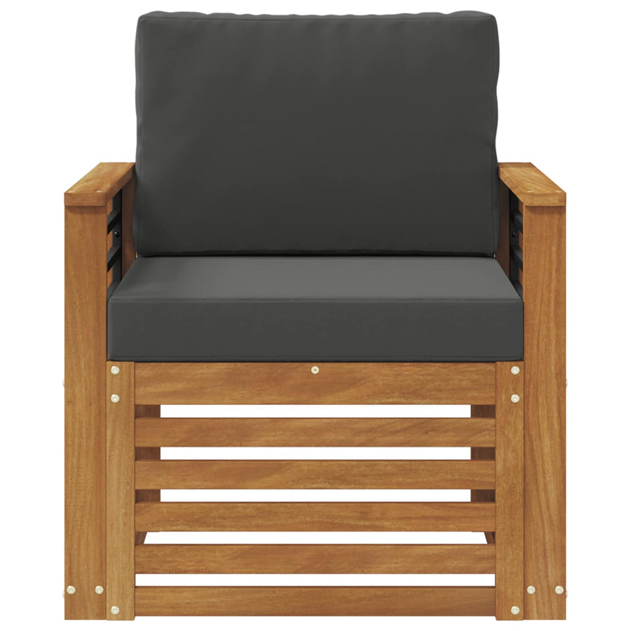 Buiten bankenset met kussen Naturel 71 x 63 x 73 cm