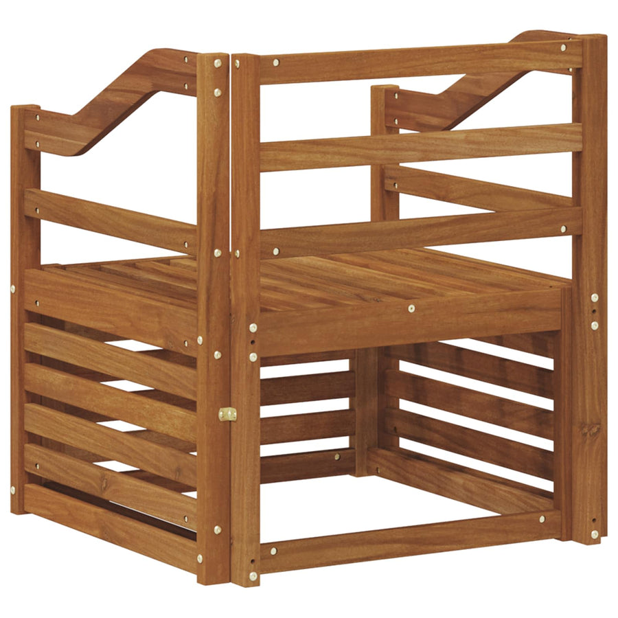 Buiten bankenset Naturel 67 x 63 x 73 cm Massief Acaciahout