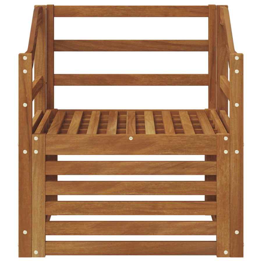 Buiten bankenset Naturel 67 x 63 x 73 cm Massief Acaciahout