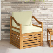 Buitenbankenset massief acaciahout naturel 67x63x73 cm
