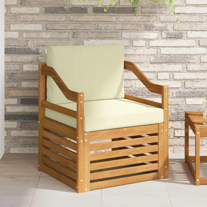 Buiten bankenset met kussen Naturel 67 x 63 x 73 cm