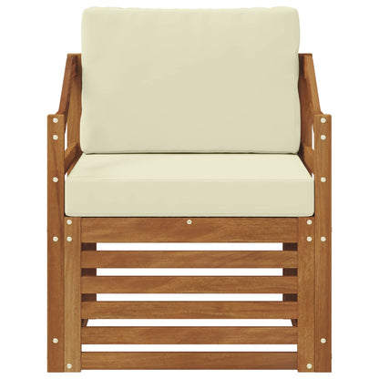 Buiten bankenset met kussen Naturel 67 x 63 x 73 cm