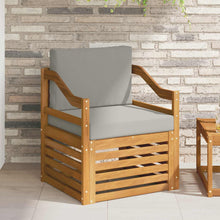 Buiten bankenset met kussen Naturel 67 x 63 x 73 cm
