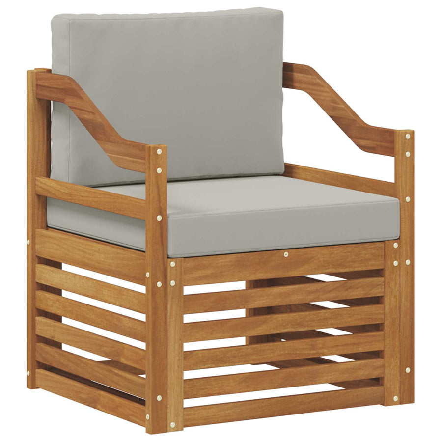 Buiten bankenset met kussen Naturel 67 x 63 x 73 cm