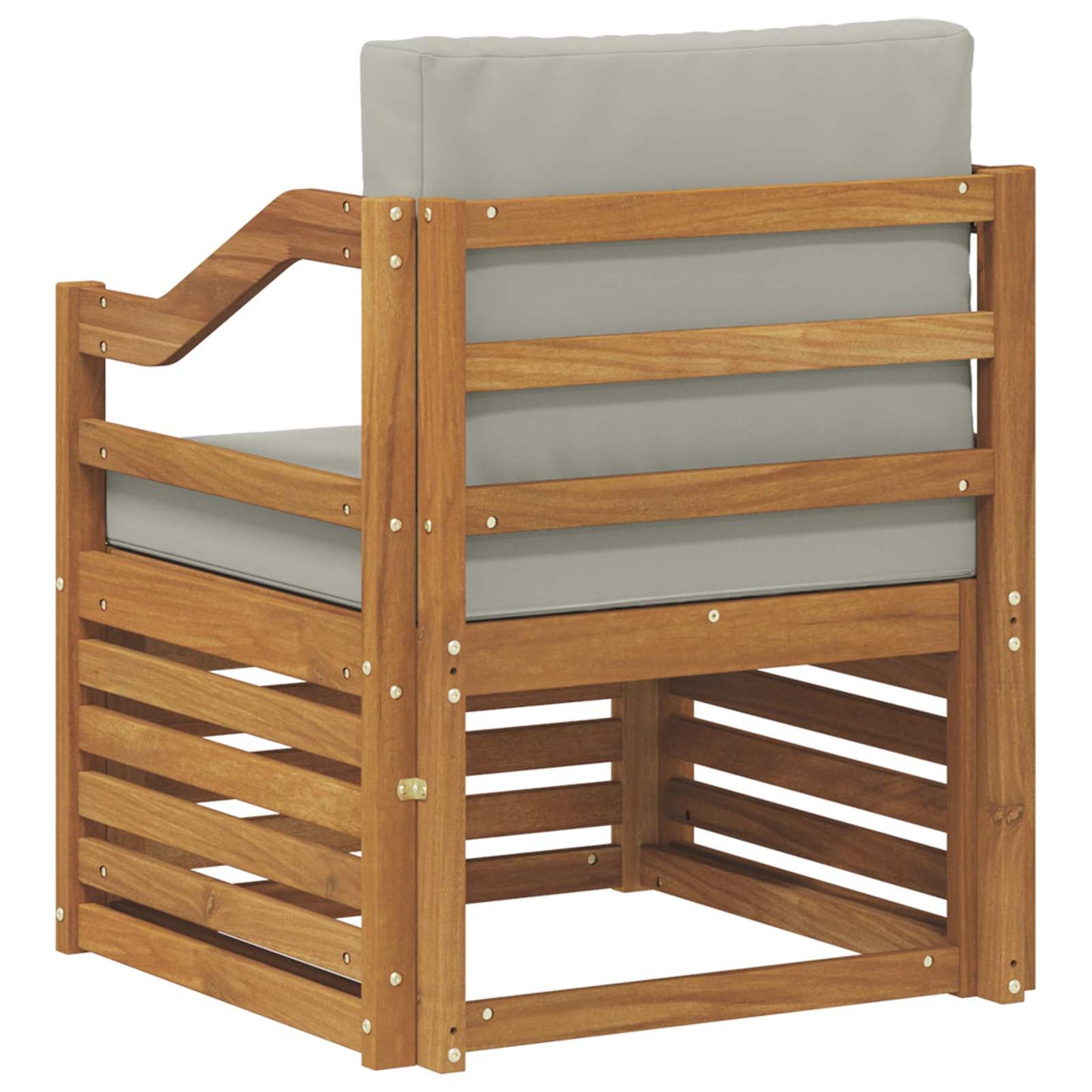 Buiten bankenset met kussen Naturel 67 x 63 x 73 cm