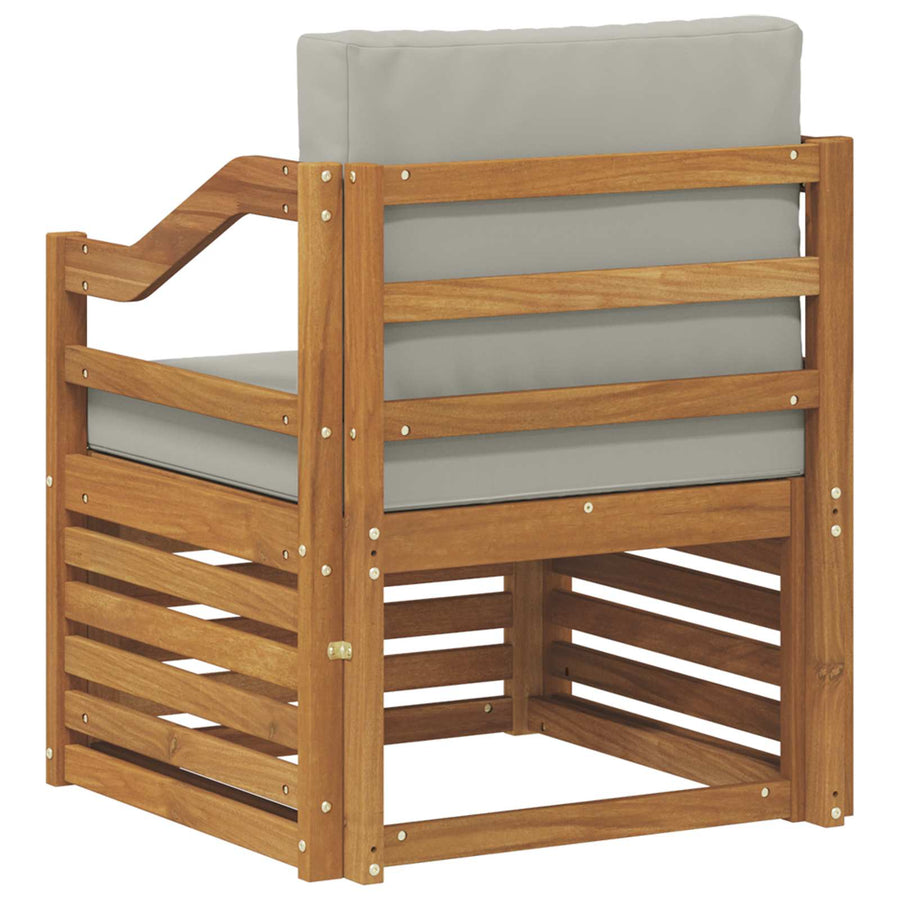 Buiten bankenset met kussen Naturel 67 x 63 x 73 cm