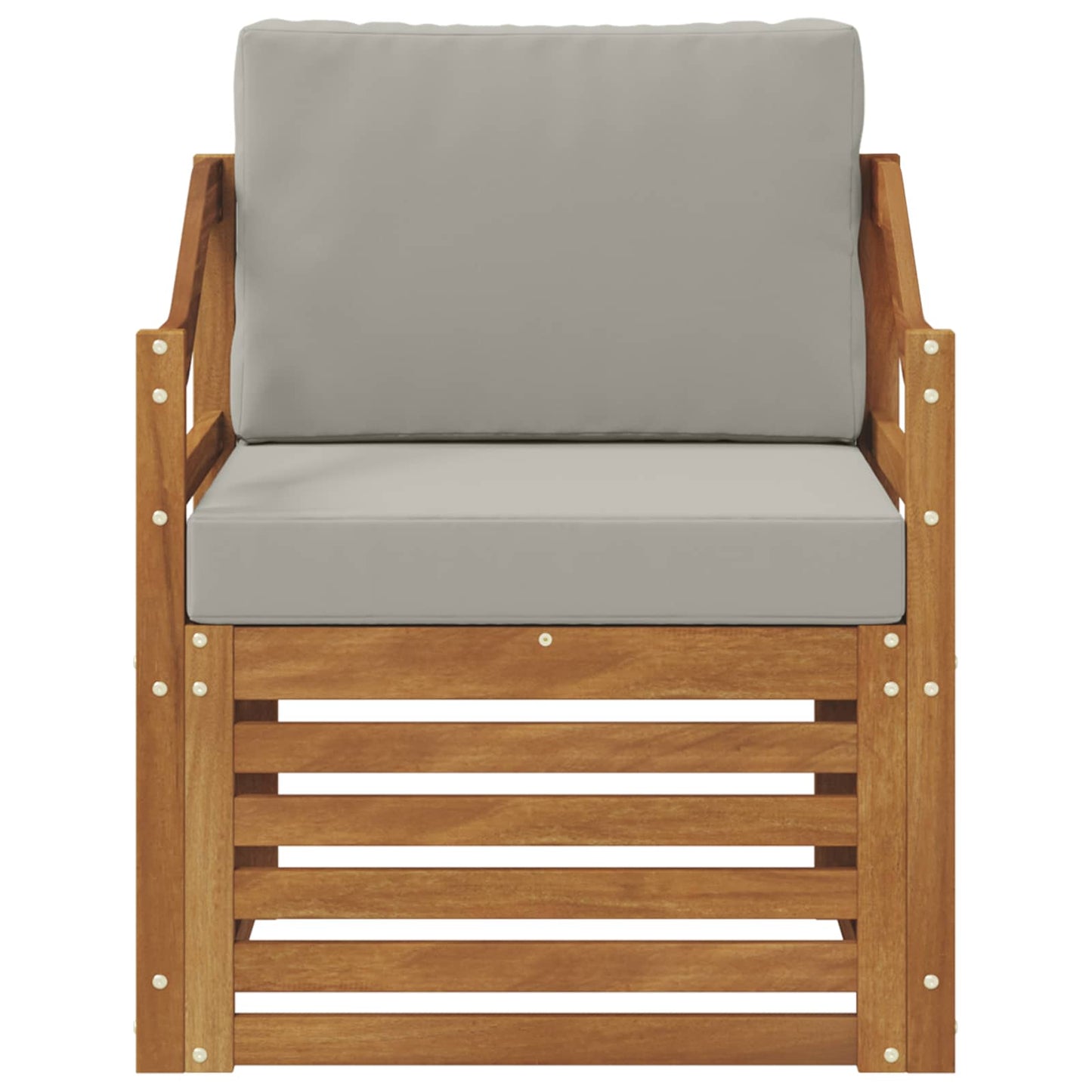 Buiten bankenset met kussen Naturel 67 x 63 x 73 cm