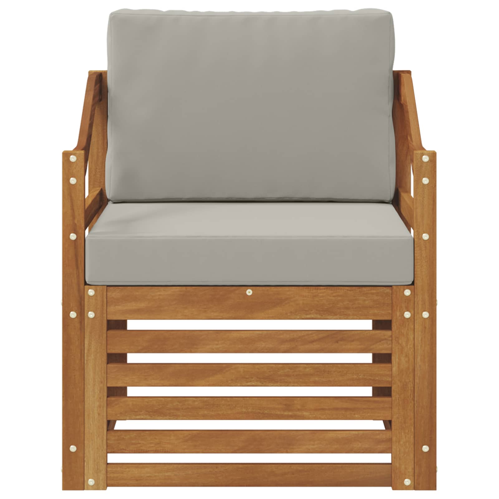 Buiten bankenset met kussen Naturel 67 x 63 x 73 cm
