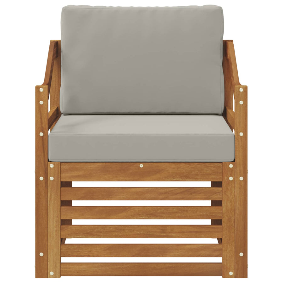 Buiten bankenset met kussen Naturel 67 x 63 x 73 cm