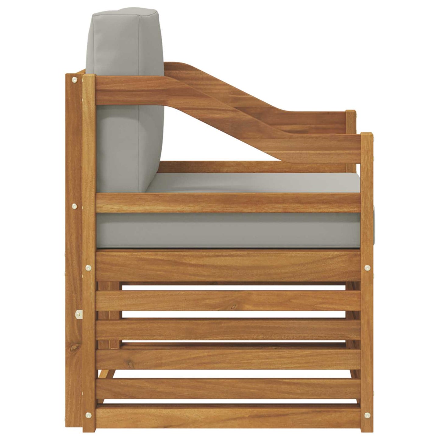 Buiten bankenset met kussen Naturel 67 x 63 x 73 cm