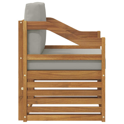 Buiten bankenset met kussen Naturel 67 x 63 x 73 cm