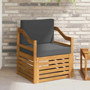 Bankenset massief acaciahout naturel 67x63x73 cm