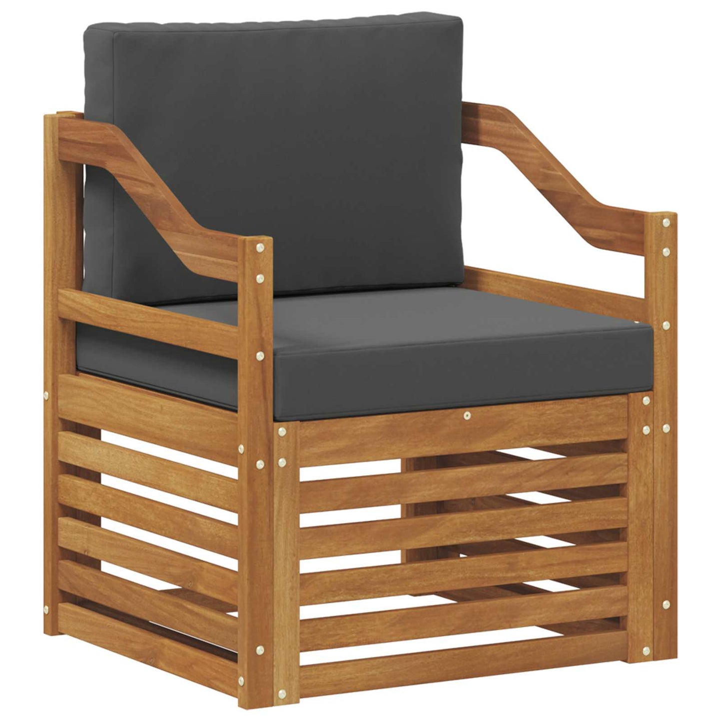 Buiten bankenset met kussen Naturel 67 x 63 x 73 cm