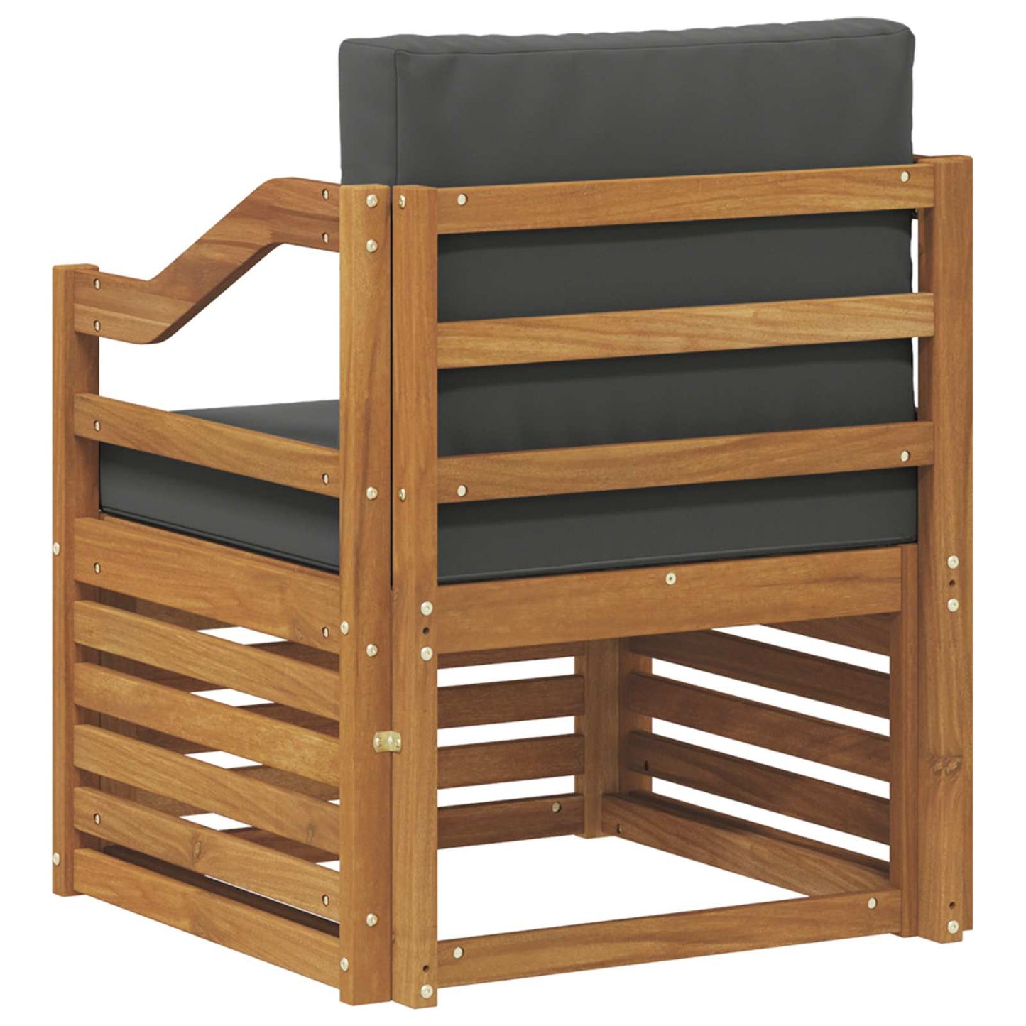 Buiten bankenset met kussen Naturel 67 x 63 x 73 cm