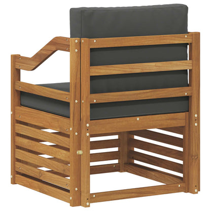 Buiten bankenset met kussen Naturel 67 x 63 x 73 cm