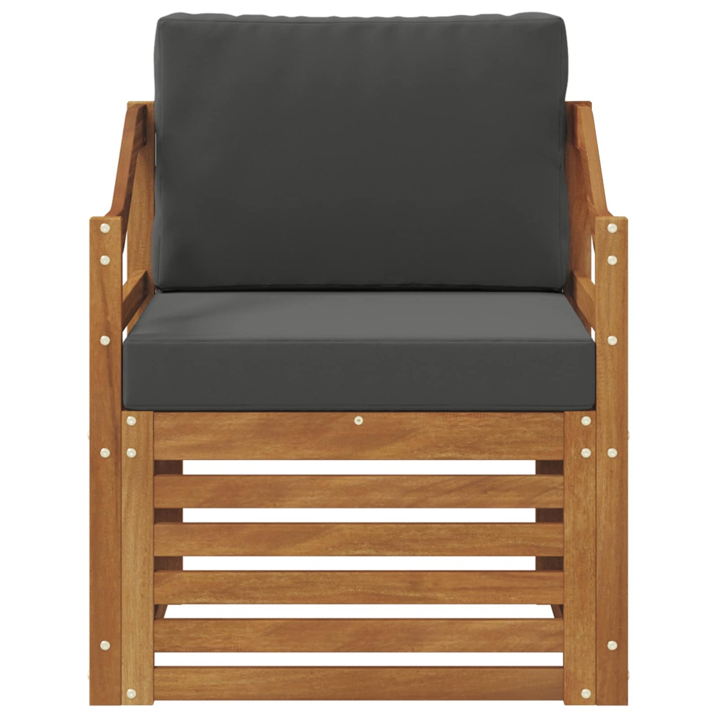Buiten bankenset met kussen Naturel 67 x 63 x 73 cm