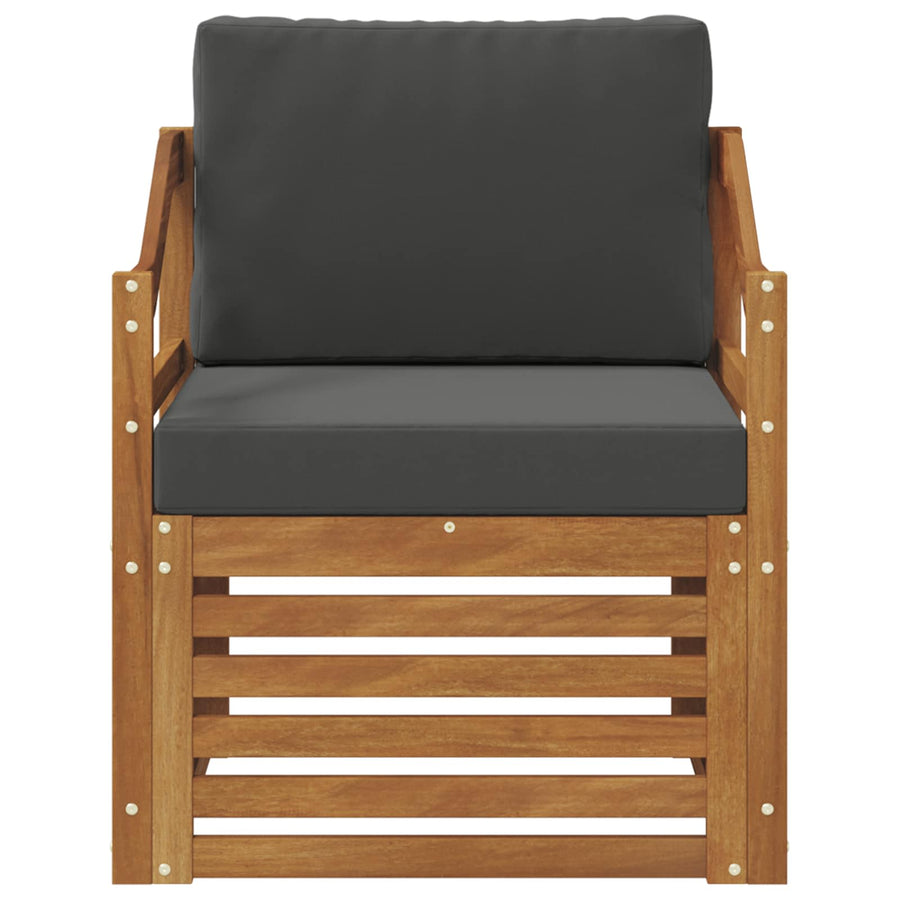 Buiten bankenset met kussen Naturel 67 x 63 x 73 cm