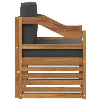 Buiten bankenset met kussen Naturel 67 x 63 x 73 cm