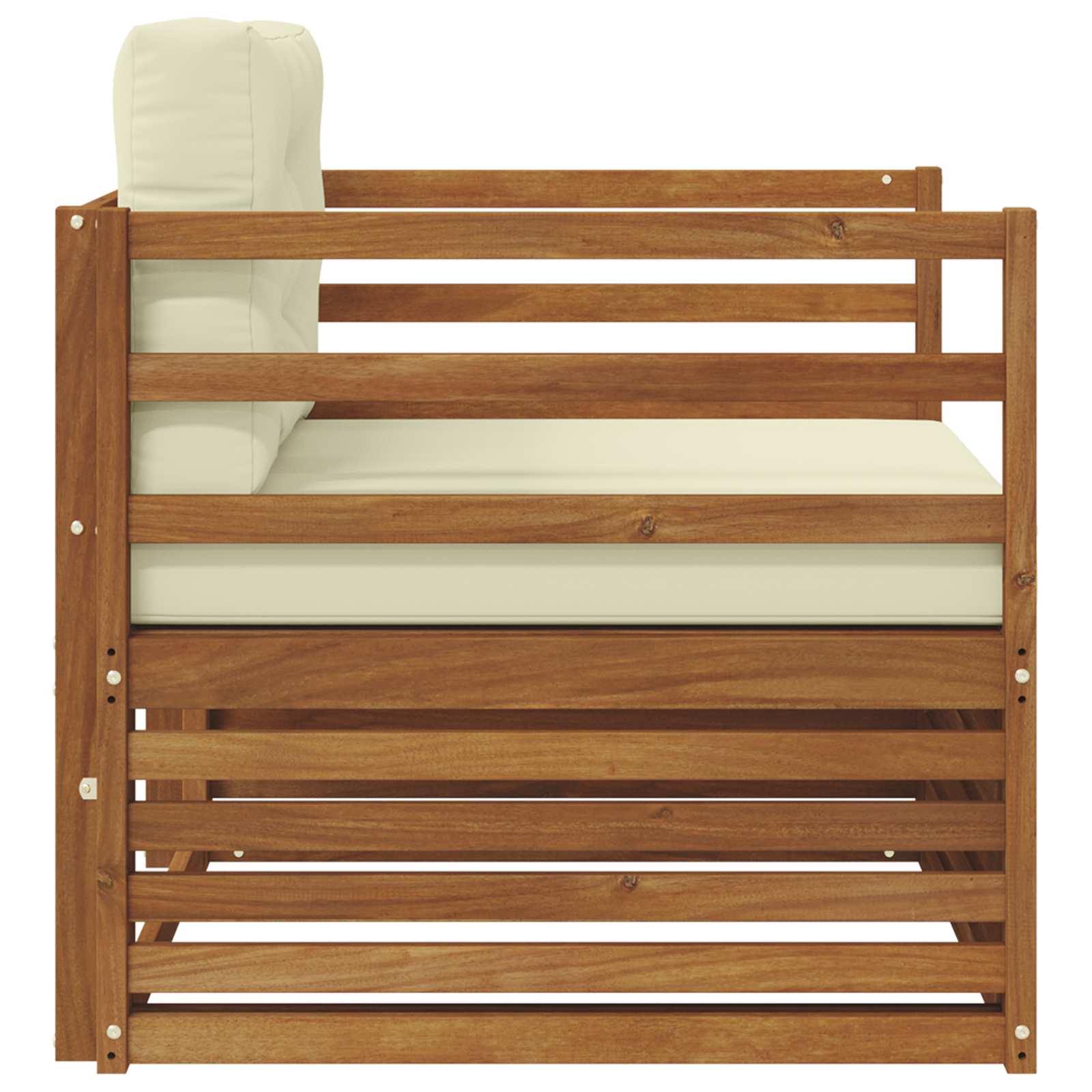 Buiten bankenset Massief Acaciahout en Polyester Naturel
