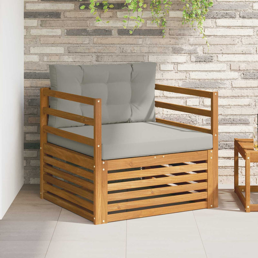 Buiten bankenset Massief Acaciahout en Polyester Naturel