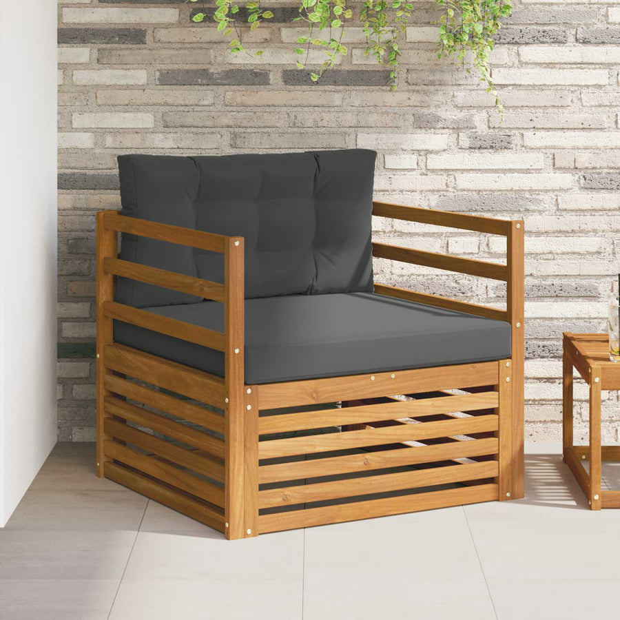 Buiten bankenset Massief Acaciahout en Polyester Naturel