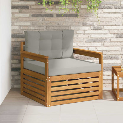 Buiten bankenset Massief Acaciahout en Polyester Naturel