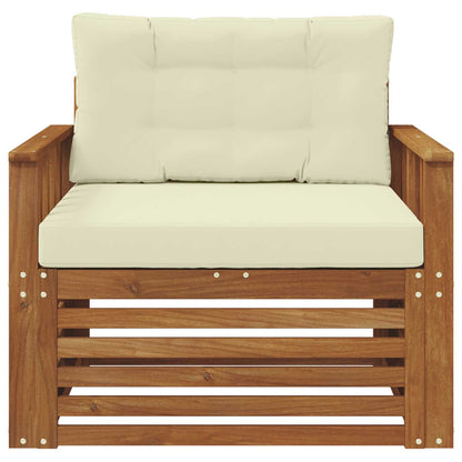 Buiten bankenset Massief Acaciahout en Polyester Naturel