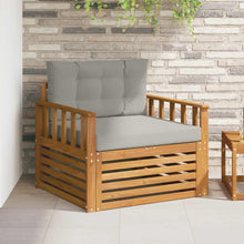 Buiten bankenset Massief Acaciahout en Polyester Naturel