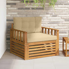 Modulaire tuinbank Massief acaciahout polyester naturel