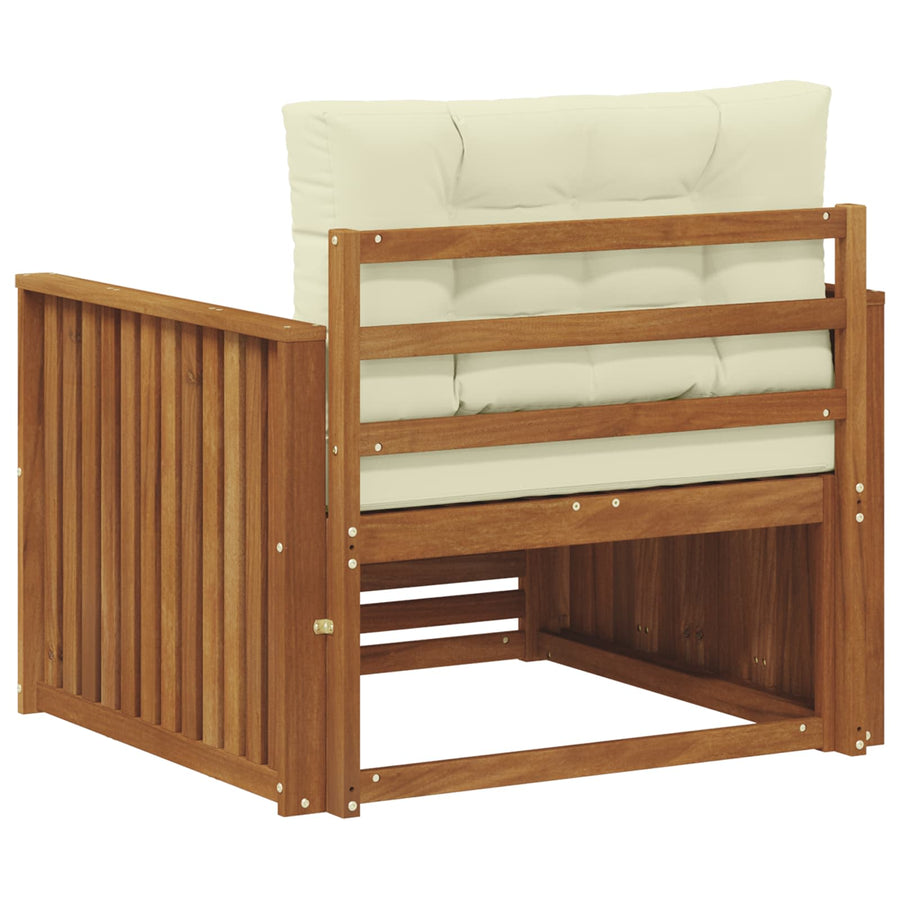 Buiten bankenset Massief Acaciahout en Polyester Naturel