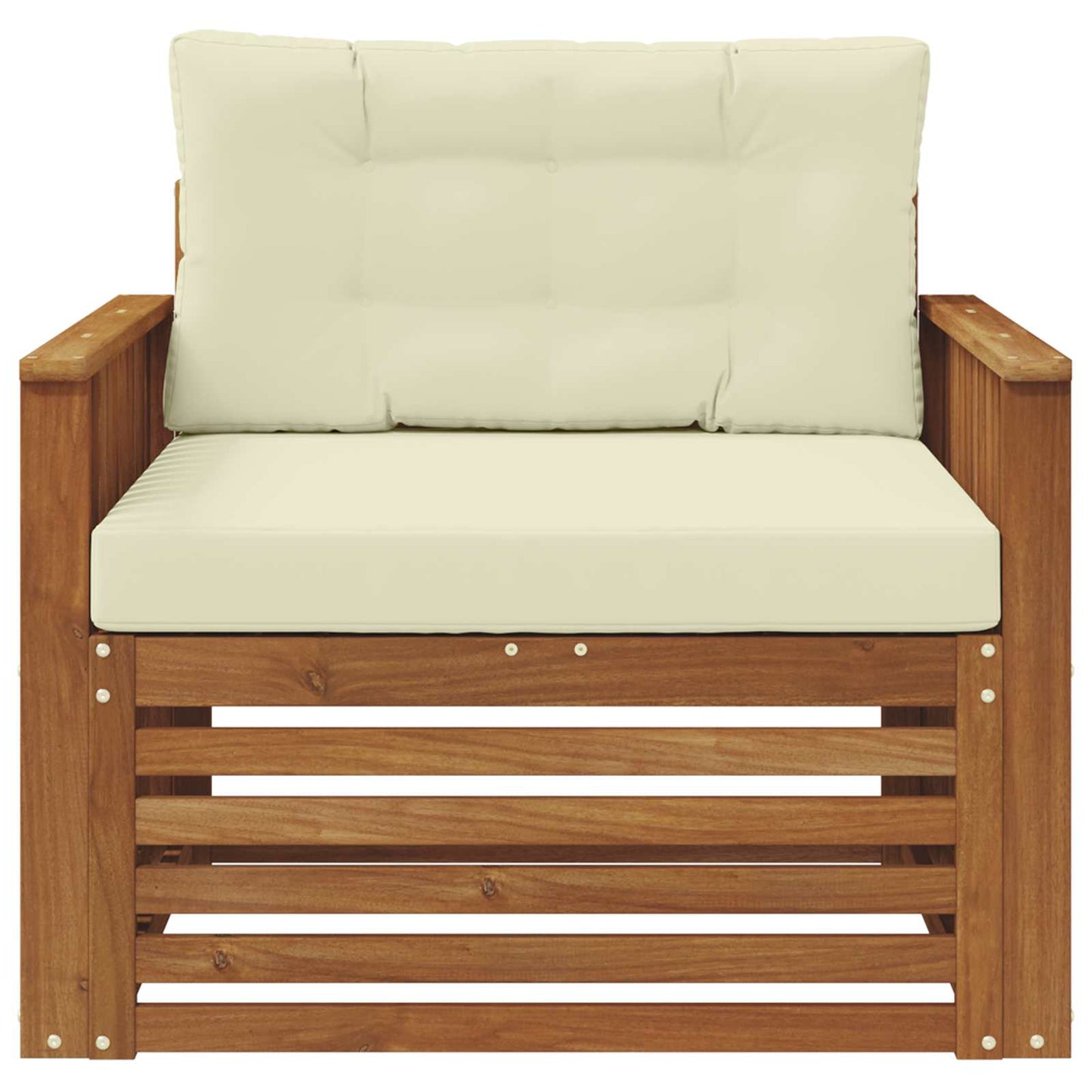Buiten bankenset Massief Acaciahout en Polyester Naturel
