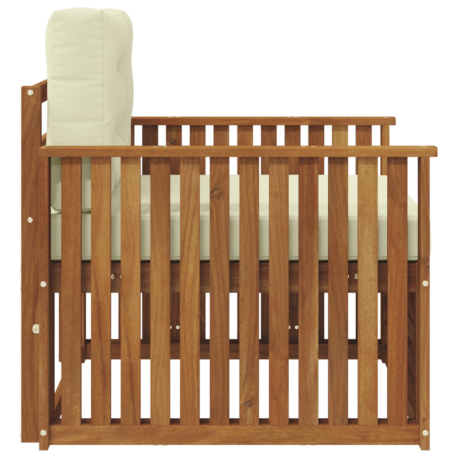Buiten bankenset Massief Acaciahout en Polyester Naturel